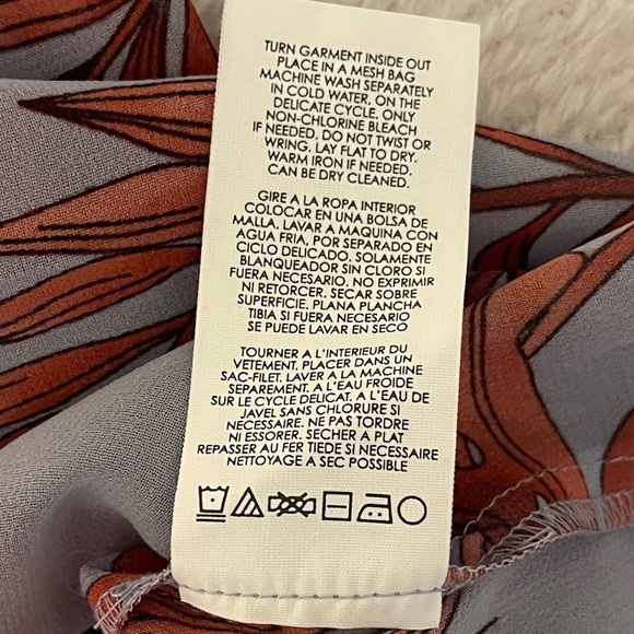 CAbi Style #5381 Isabel Blue Coral Palm Leaf Print Ruffle Sleeve Summer Dress L - Picture 13 of 14